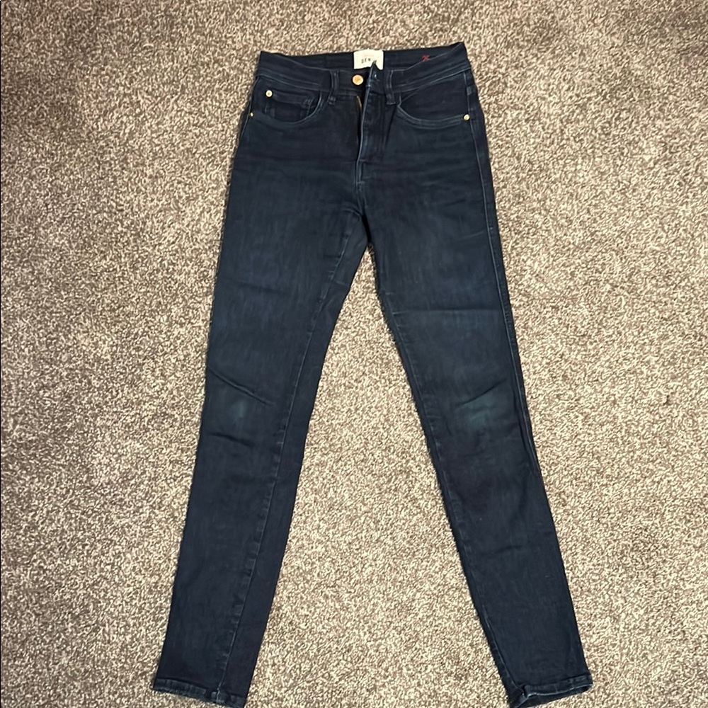 Sezane Blue Skinny Jeans Mid-Rise Stretch, Size 25